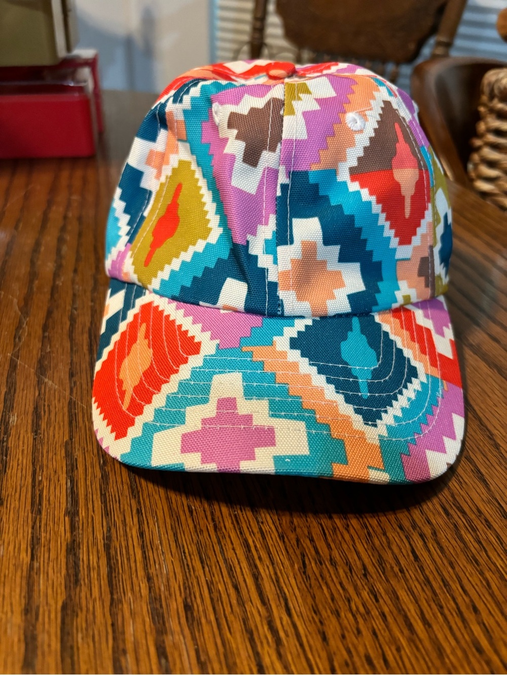 Vera Bradley Multicolor Aztec Pattern Baseball Cap